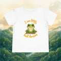 Little But Brave Frog toddler tee | Cute frog illustration, kids shirt
