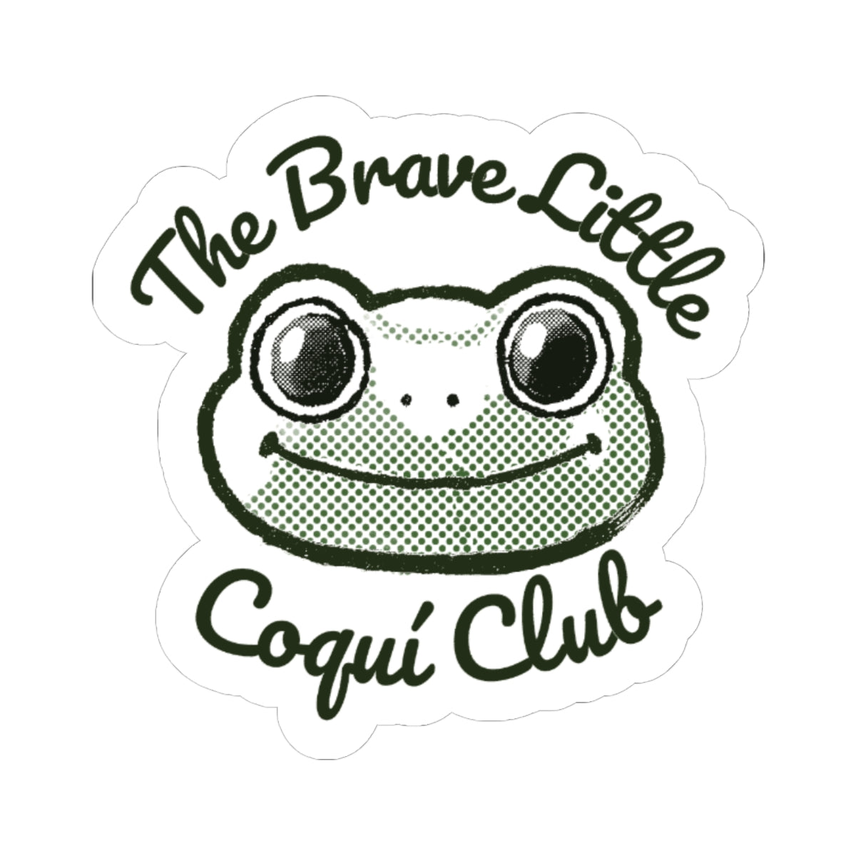 The Brave Little Coquí Club Vinyl Sticker